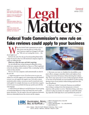 HRBK Law Winter 2025 Newsletter Cover